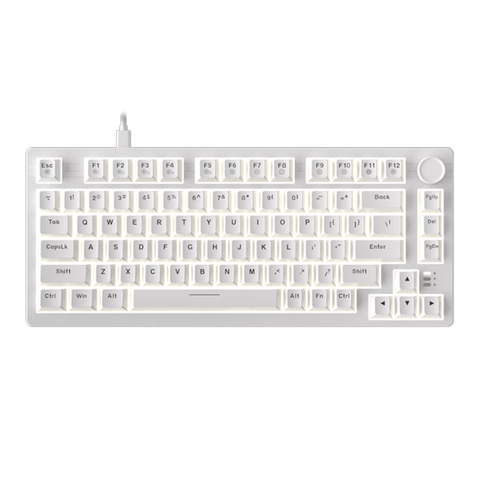 Bàn phím cơ gaming Dareu EK75 Full White | Có dây, TKL, Linear Switch, LED Trắng, White